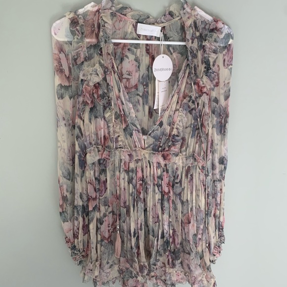🔥Reduced $30!🔥Zimmermann Jasper Blouse Top BNWT 0/US4 - Picture 10 of 14